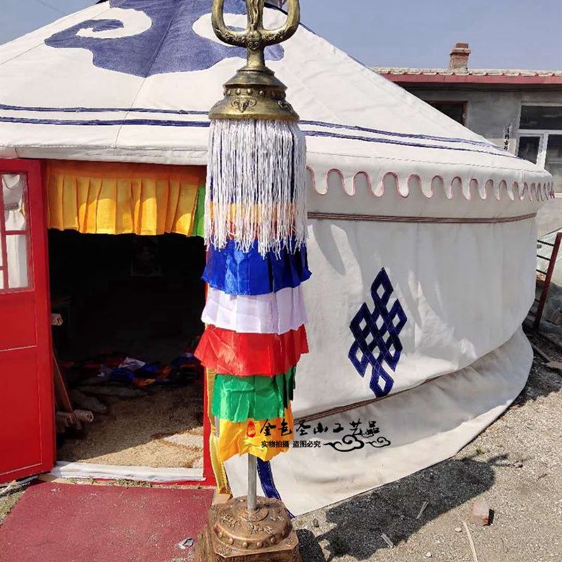 苏勒德苏鲁锭战旗蒙古包蒙餐厅民族特色装饰工艺S品落地摆件苏力
