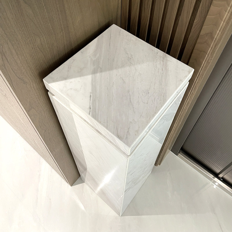 工艺品摆件底座简m约现代别墅客厅落地石材装饰立柱大理石摆件