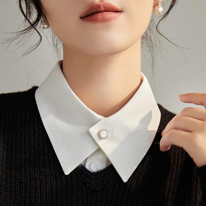 假领子女士设计感多功能装饰内搭衬衣领春秋搭配毛衣方领假衣领子