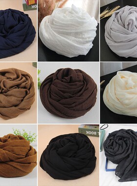 2021新款深灰色围巾女春秋韩版百C搭冬天保暖薄款围脖纯色超大披