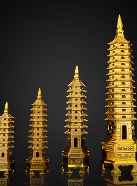 铜文昌塔摆件13j层9层十三层九层工艺品家居书房书桌文昌塔装饰品