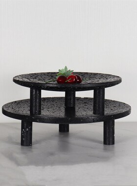 软装饰品摆件酒店样板间花艺大理石托盘天O然大理石果盘工艺品