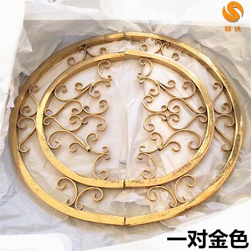 304欧式大门半圆弧形弯s管门花配件 不锈钢欧式配件庭院大门装饰