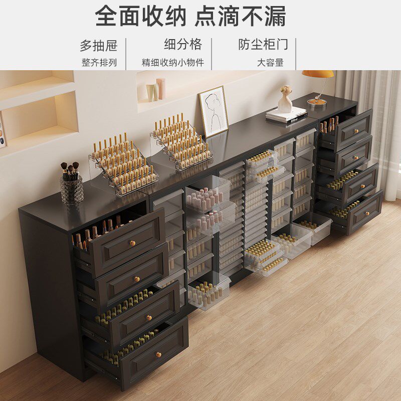 美甲油展示柜e美甲柜子收纳柜美甲落地柜美甲储物柜甲胶油落地储