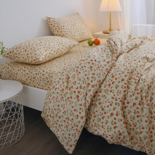 女文艺 秋冬被套单件150x2v00x230全棉被罩220x240小碎花耐脏