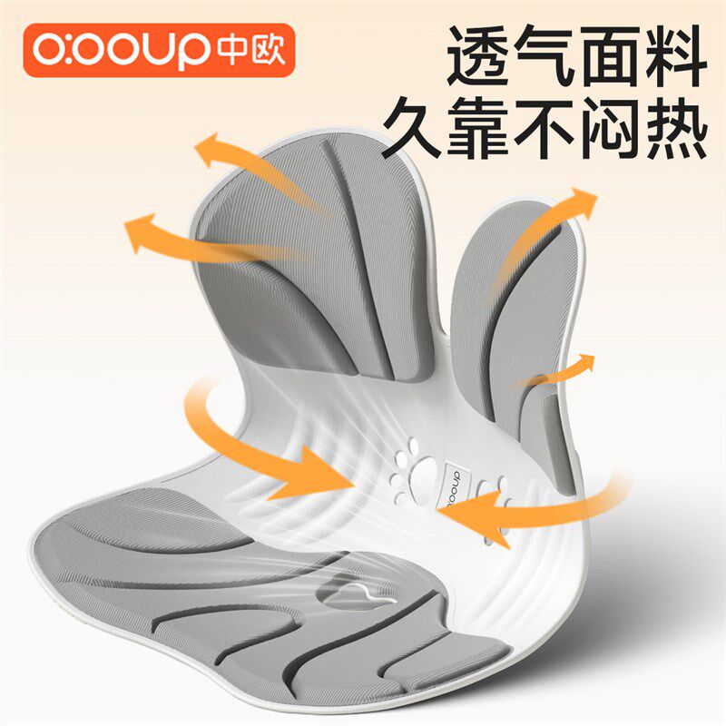护腰坐垫腰部支撑靠垫久坐神器人B体工学座椅矫姿靠背孕妇哺乳哺