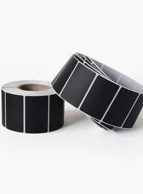 占米 黑色不干胶贴j纸20*10 30 40 50 60 70 80条码打印黑色标签