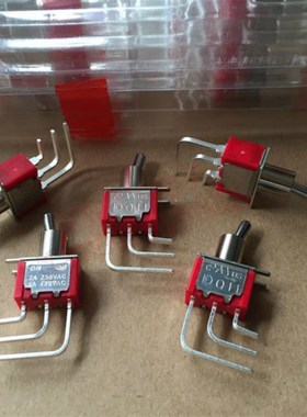 1MS1T2B4M7QES台湾德利威dailywell钮子开关3脚2档 弯摇头开关Q11