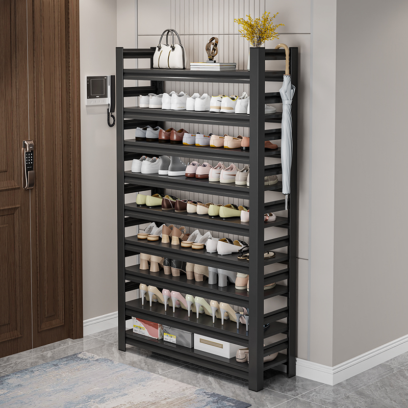 简易鞋架家用门口多层置物架宿舍小型省空间铁艺收纳架门后窄鞋柜
