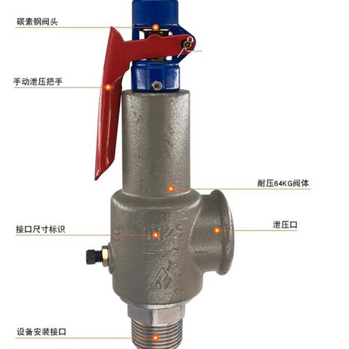铸钢高压安全阀A28H-64C/40C/25C空压机储气罐锅炉蒸汽自动可调节
