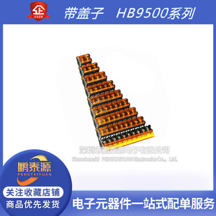 接线端子 间距9.5M全新带盖子 2P3P4P5P6P7P8P9P10P栅栏式 HB9500