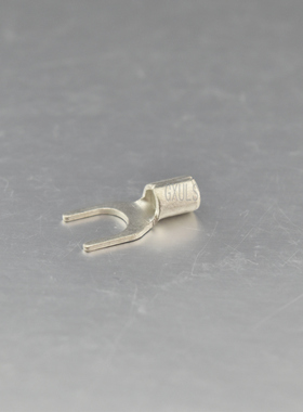 SNB5.5-6S接线端子U型叉形裸端头紫铜焊接端子50个铜鼻子线耳