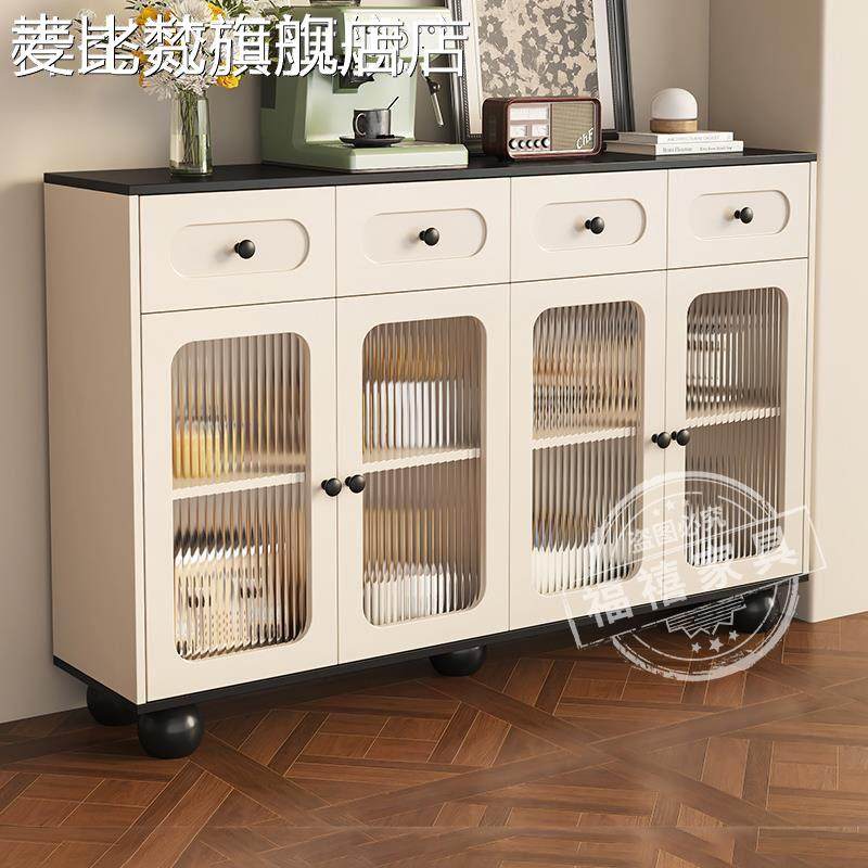 麦比梵法式餐边柜靠墙一体储物柜茶水柜厨房橱柜家用斗柜客厅边柜置物