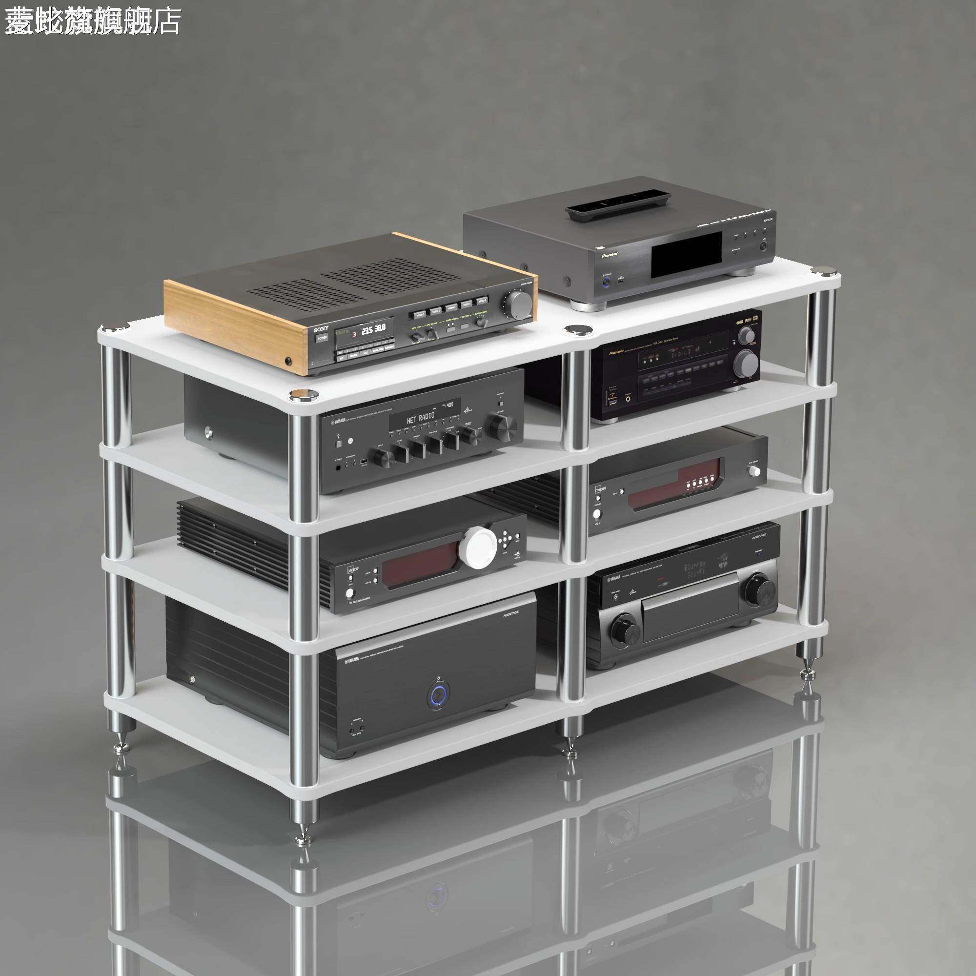 麦比梵功放机 柜 音响 架 功放机 架 影音 柜 音响放置 架 电视 柜 音箱 架 KTV点歌台摆件饰品垫垫床笠拉车