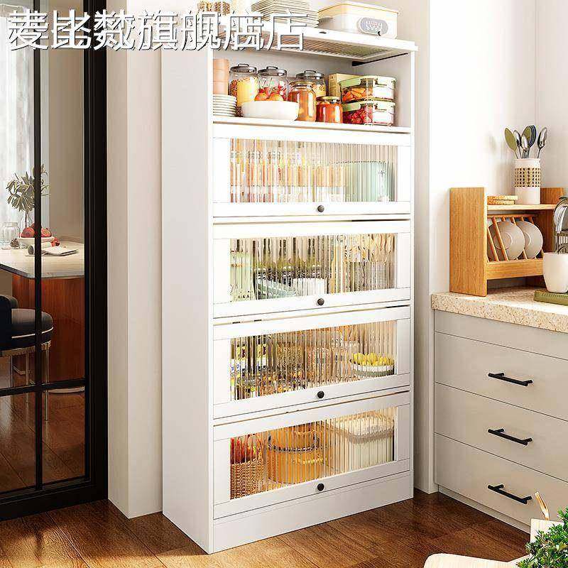 麦比梵意式极简餐边柜轻奢酒柜客厅长虹玻璃门收纳储物柜家用展示柜高