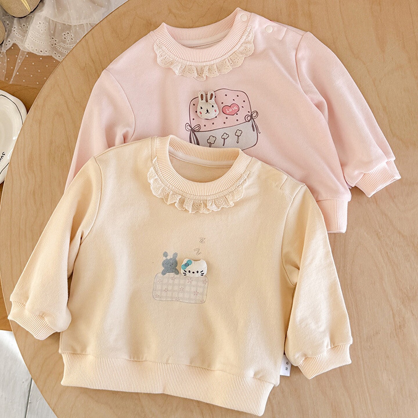 女童春装卫衣2026新款A类婴幼儿女宝长袖上衣韩系可爱卡通打底衫