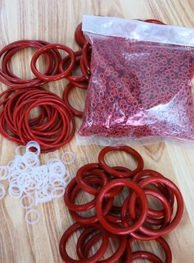 硅胶红色O型圈耐高温 外径15/18/20/21/22/24/25/30/32/35/38*5mm