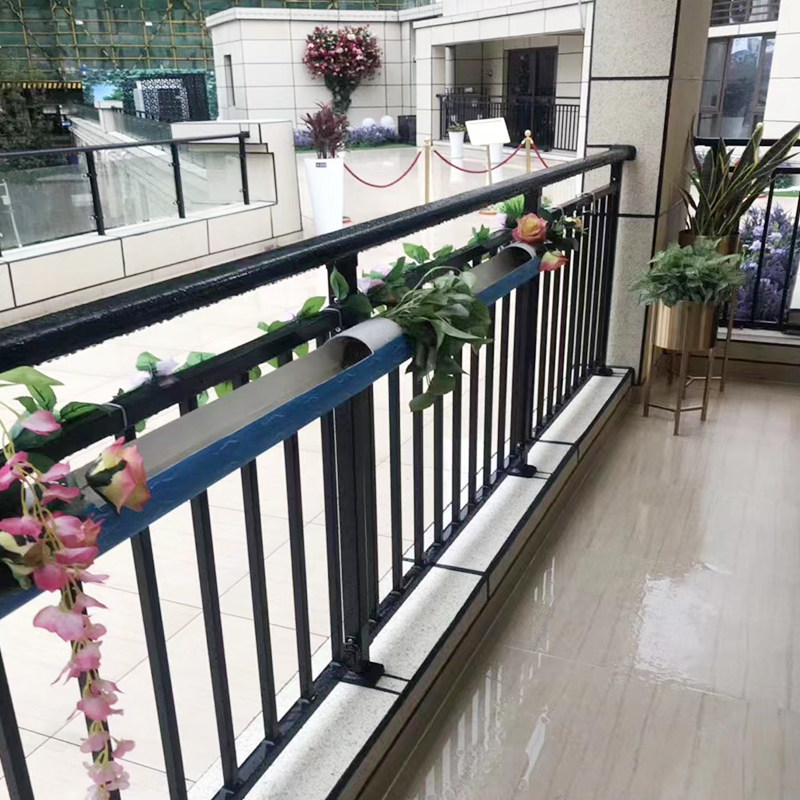 宏铝铝艺护栏铝合金院墙围栏栏杆别墅庭院阳台Q护栏定制室外防护