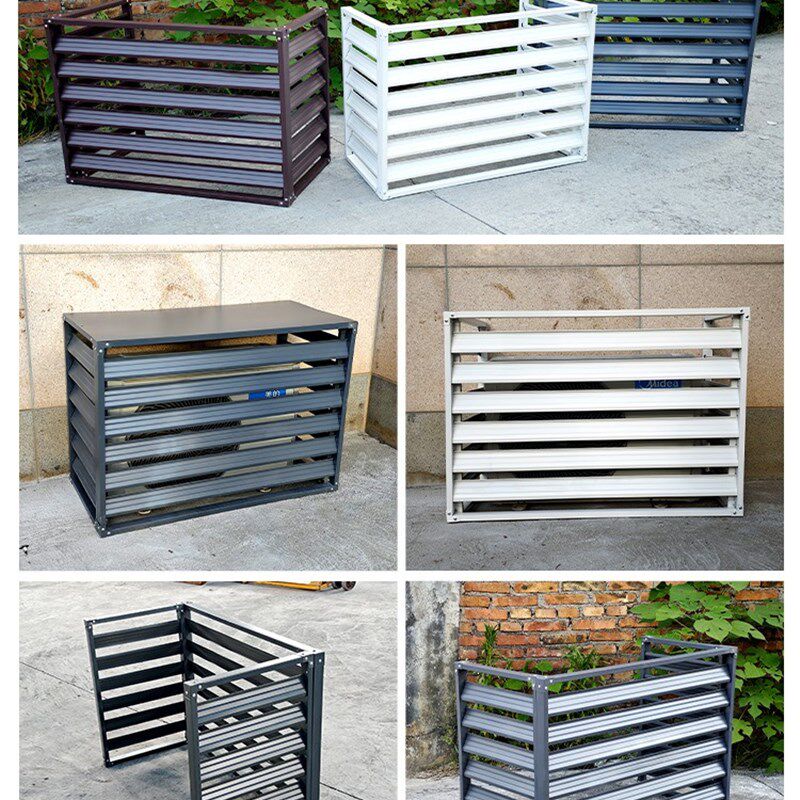 挂墙装饰钢空调外机罩遮挡室外百叶D空调罩镀锌立式装饰护栏格栅