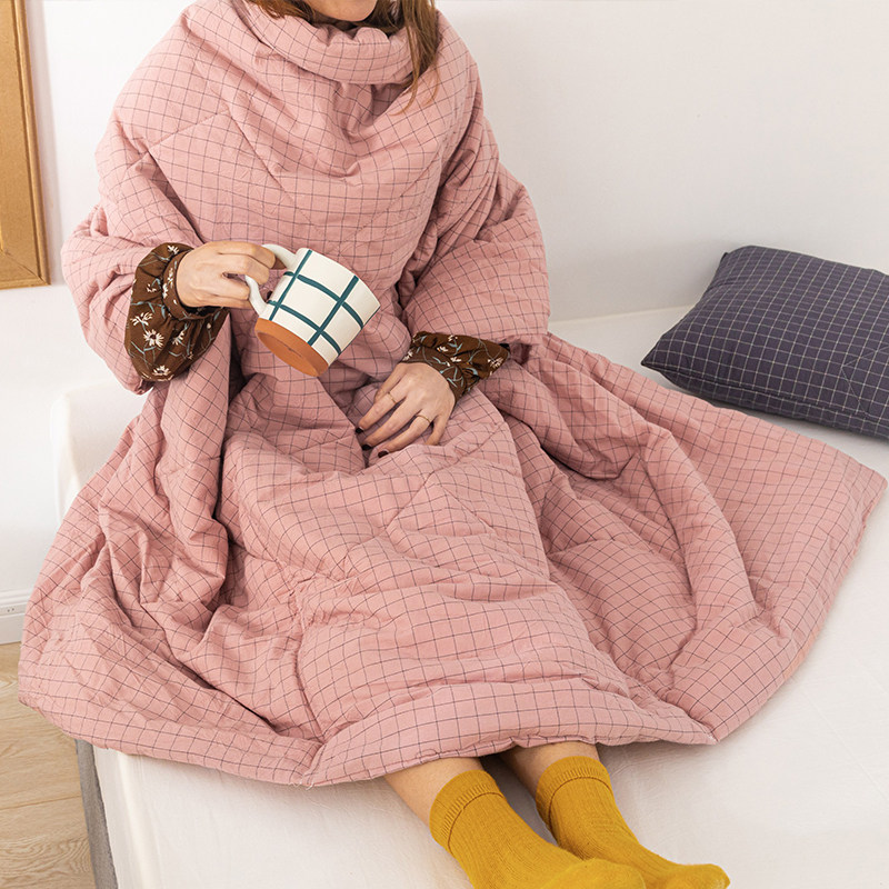 学生懒人被子抱枕被子两用可以穿儿童被学生O宿舍披肩被办公室午