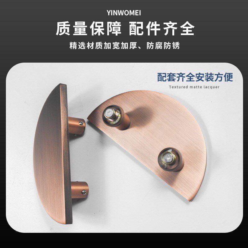 大门拉手简约拉丝光面半圆把手定logo制玻M璃门包厢木门酒店门扶