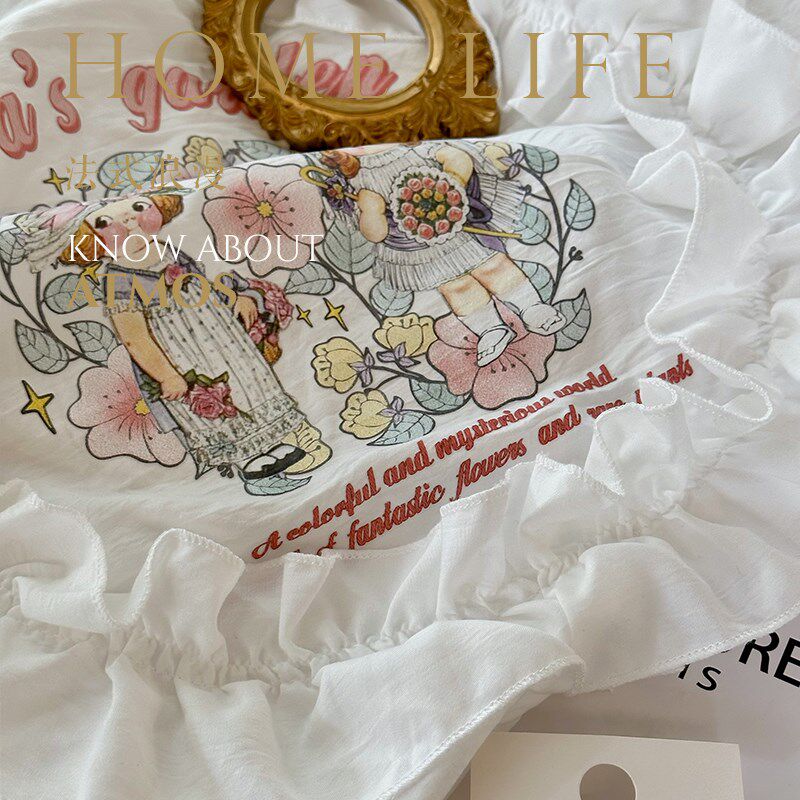 法式白色棉质f窗帘透光不透人提拉帘飘窗厨房门帘韩式奶油风半帘