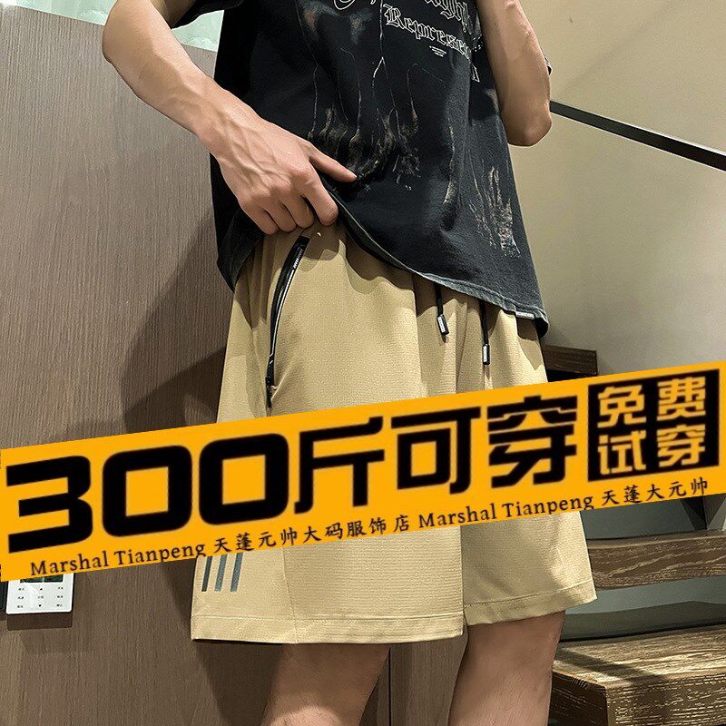 休闲短裤男士夏季薄款宽松大码加肥加大胖子五分篮球耐磨运动裤子