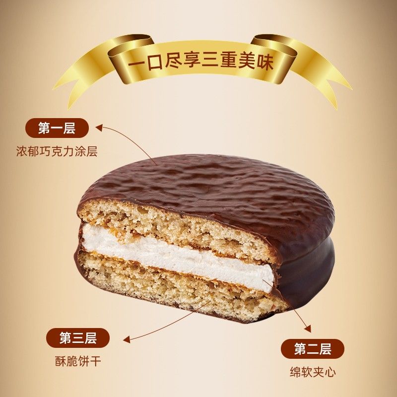 盼盼【热销爆款】巧克力味派四个混合口味到手3大袋解馋大礼包