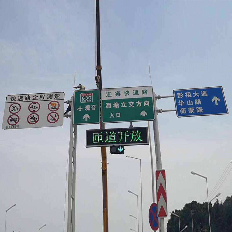 F型交通标志牌 交通安全标识警示牌 景区旅游方向指示牌 路名牌