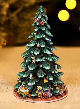 海淘款姜饼圣诞树全品造景装饰品创意摆件-赠顶星