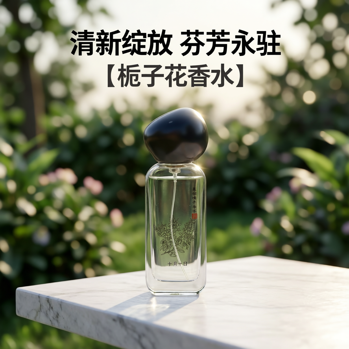十月十日栀子花香水女士约会持久留香小黑裙高级花香清爽50ml