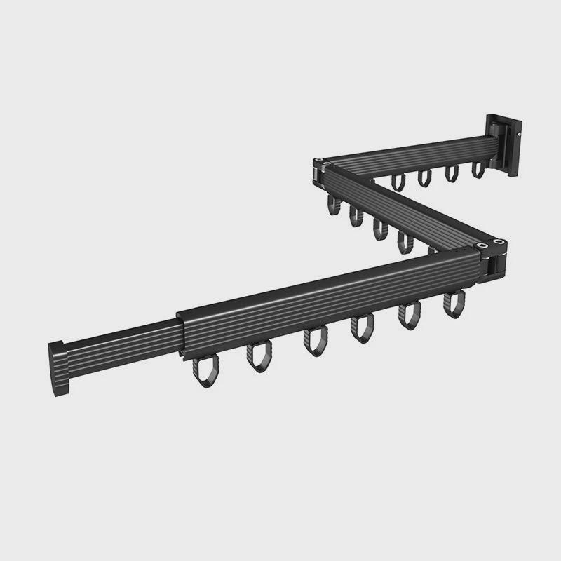 阳台晾衣架折叠晾晒伸缩室内晾衣神器隐藏式晒衣架卫生间晾衣杆