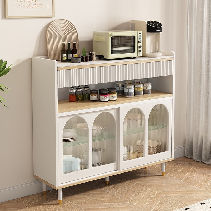 客厅收纳柜餐边柜一体靠墙家用茶水柜厨房30cm窄边柜微波炉柜碗柜