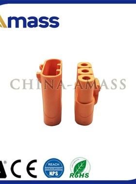 AMASS 艾迈斯 纯紫铜LCC40-M/F锂电池智能设备连接器公母对接头
