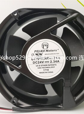 全新 PELKO Motors G1751Y24BALB1-S/5 24V 2.34A 变频器散热风扇