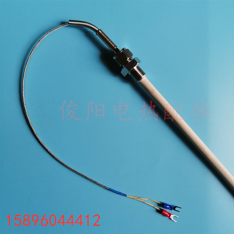 明斯特钢化炉热电偶 螺纹M16*1.5测温棒温度传感器K型铠装电热偶