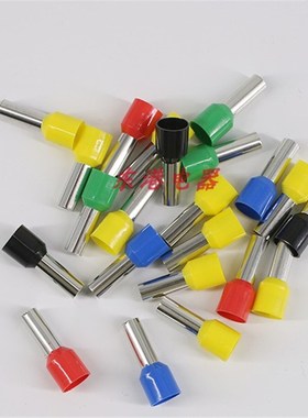 插针E2508欧式冷压端子管型接线端子铜鼻子铜线耳VE2508针形端子