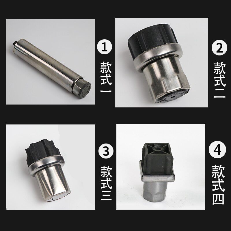 不锈钢厨柜脚可调节子弹金属加厚桌腿支脚重型厨具配件方管圆管插