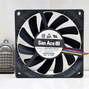 8015 8厘米 12V 0.09A 109P0812N12C 三洋 静音散热机箱风扇 8cm