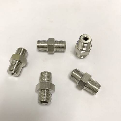 NPT1/4-G1/4 不锈钢外丝接头 G1/4 双外丝 NPT1/4 两边外螺纹