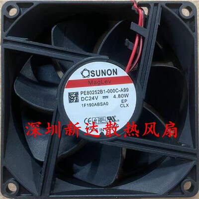 全新PE80252B1-000C-A99原装SUNON建准8025/24V变频器散热风机扇F