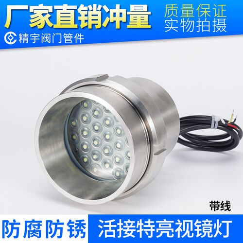 304不锈钢LED防爆视孔灯 BSD反应釜视镜灯密闭容器探照灯照明内视