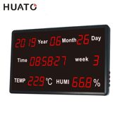 甄选华图壁挂式 温湿度计HE218b大屏幕精度实验室室内温湿度表HE23