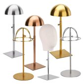 甄选不锈钢店用可调节放帽子展示架商场帽撑帽托模特头陈列道具帽