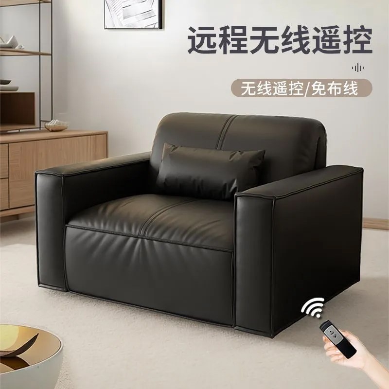 电动沙发床豆腐块多功能单人可折叠两用2024新款简约小户型客厅