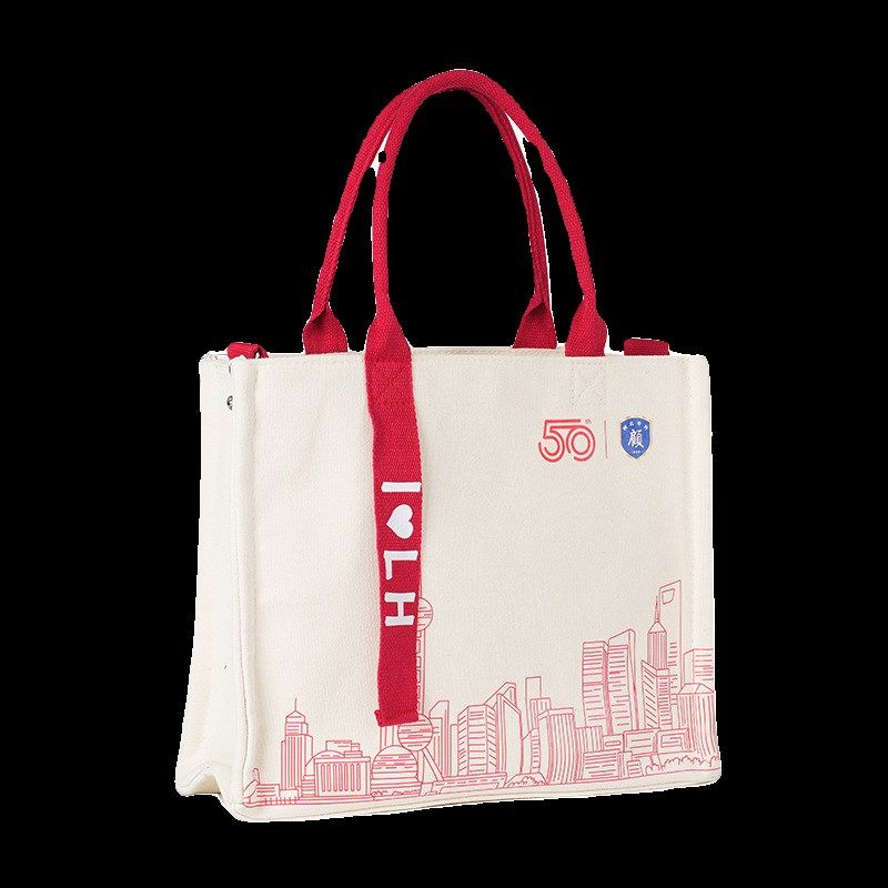 帆布袋来图定制时尚飘带环保加厚购物手提袋斜挎棉布包订做印logo