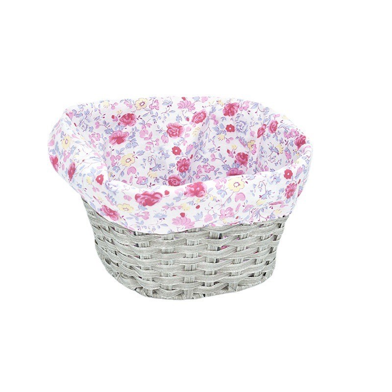 淑女自行车筐 电动车自行车车篮编制浅色车篮头盔车筐