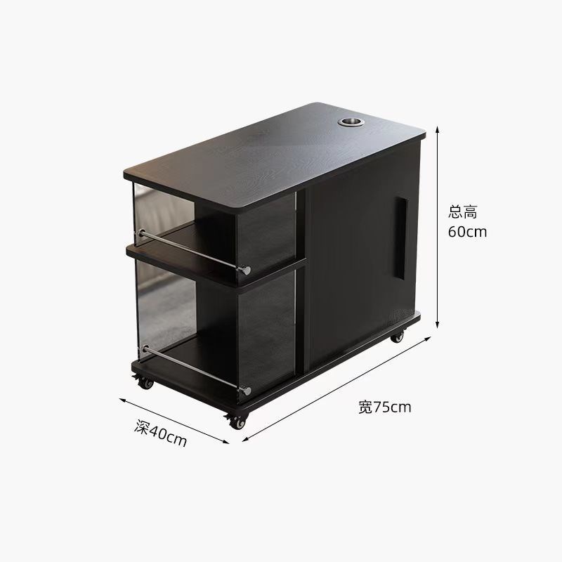 移动茶台多功能茶桌边几小柜子储物柜客厅实木茶水柜咖啡休闲边柜