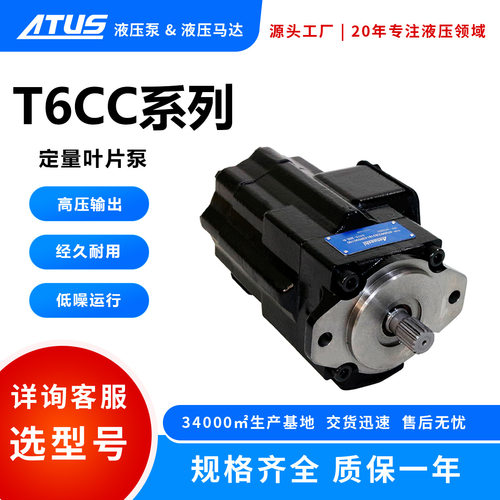 ATUS叶片双联泵T6CC-025-008-1R01-C101P注塑机高压液压系统油泵