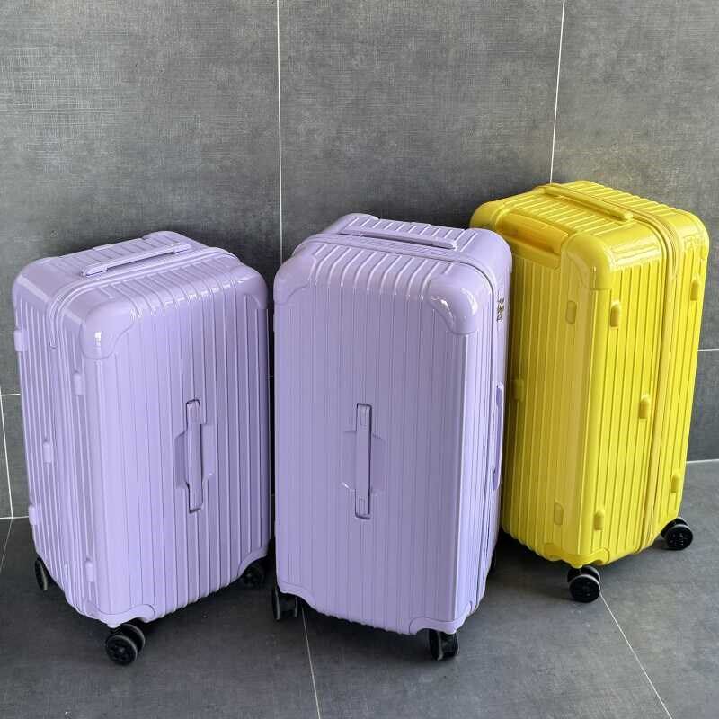 方胖子紫色行李箱女2o6寸网红万向轮拉杆箱32寸拉链密码旅行箱子